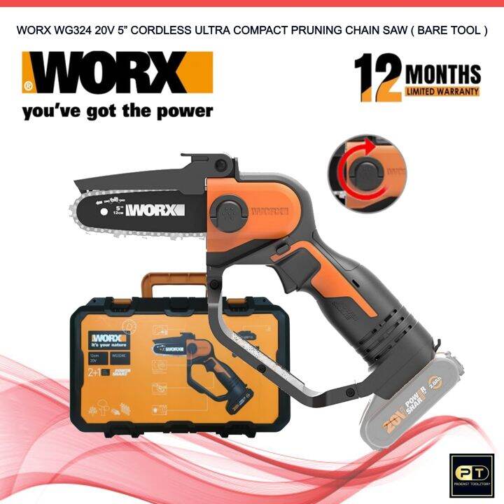 WORX WG324 20V 5” Cordless Ultra Compact Pruning Chain Saw ( Bare Tool