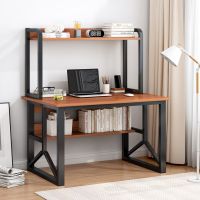 [COD] Desktop computer desk bookshelf combination home simple bedroom junior high school student rental office writing