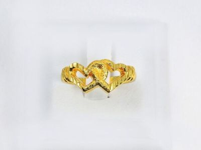 apata jewelry แหวนหัวใจคู่ 2สลึง แหวนทองชุบ ชุบทองแท้ไม่ลอกไม่ดำ เศษทองแท้เยาวราช บล็อกทองแท้ สวยเหมือนแท้ โดยช่างฝีมือ งานคุณภาพ ไม่แดง