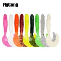 【hot】⊕▽● 50pcs Soft Kits 45mm 55mm 75mm Twister Tail Worm Baits Curly Sea Fishing Pike Trout Bass