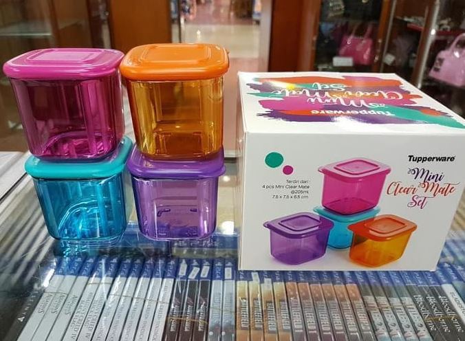 Tupperware Clear Mates Clearmates Mini Snack Container Set NEW