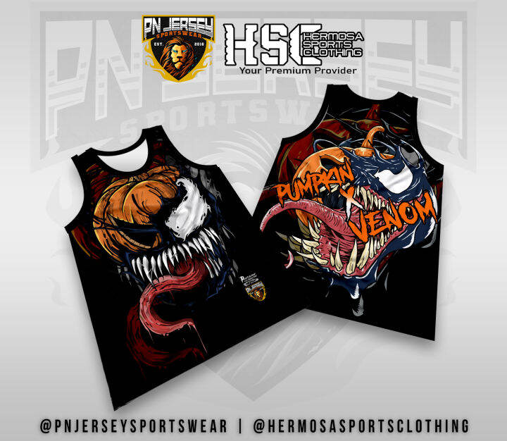 pn jersey sportswear ; HALLOWEEN ( black) upper jersey for boys and