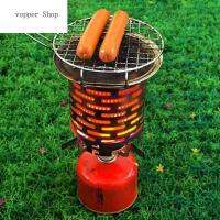 VOPPER หมวกทำความร้อนขนาดเล็กสำหรับเดินทางเครื่องมือทำ BBQ สแตนเลสเตาสำหรับตั้งแคมป์ฝาปิดเครื่องทำความร้อนที่คลุมเตา