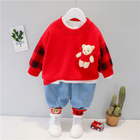 Baby Girls Boys Clothing Sets 2021 Spring Autumn Children Cartoon Bear T Shirt Jeans Toddler Infant Outdoor Kids Clothes