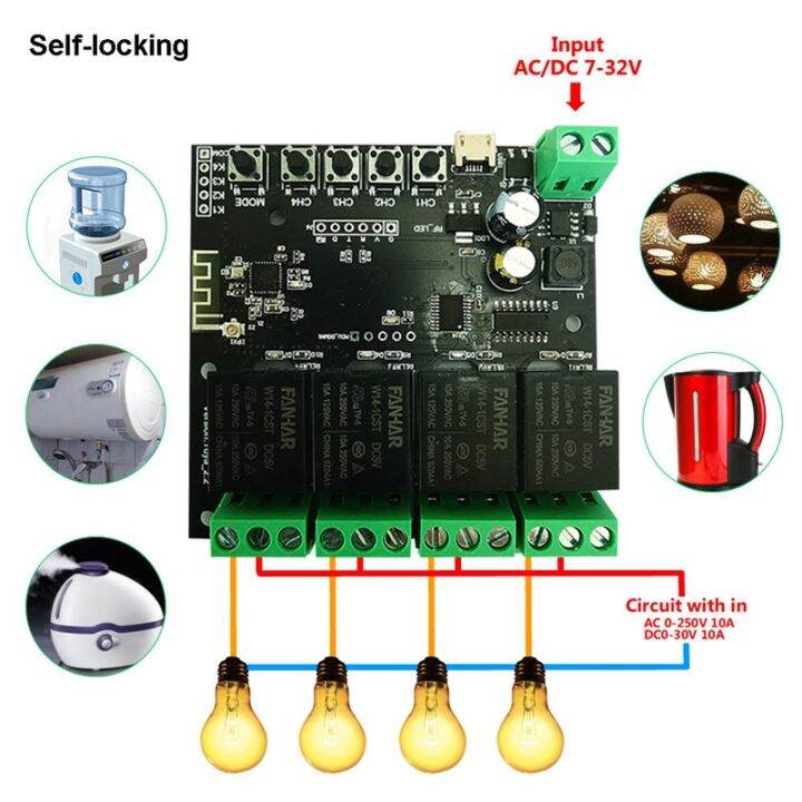 4ch-tuya-switch-wifi-switch-module-wireless-relay-smart-life-app-remote-control-smart-timer-for-smart-home-for-alexa