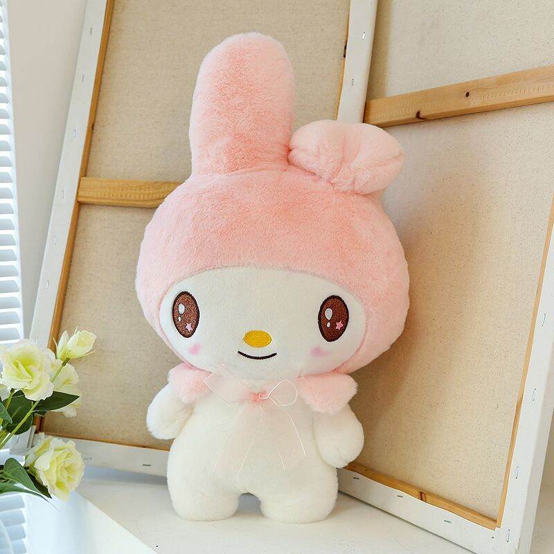 Cartoon Stuffed Animals Sanrio Kuromi My Melody Cinnamoroll Plush Toy Anime Kawaii Cut Soft Cushie Apply Girls Doll Toys Gifts