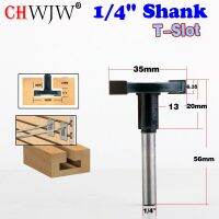 1pcs 1/4－Shank Top Quality T-Slot T-Track Slotting Router Bit สําหรับงานไม้เครื่องตัดสิ่วราคาขายส่ง－CHWJW