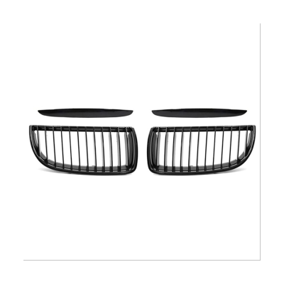 Glossy Black Front Hood Kidney Grill Mesh Sport Racing Grills for BMW 3 Series E90 E91 2005-2008