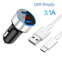 【Aishang electronic】「Aishang electronic」สำหรับ SamsungA12 A42 A02S A50 A30 A71 A51ประเภท-C USB Charging3.1AChargingCar USB ChargerAdapter