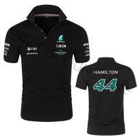 เสื้อโปโลสำหรับผู้ชาย/ผู้หญิง S-5XL ตัวใหญ่/เล็กเป็นรูปแฮมเบอร์เกอร์ F1โลโก้เสื้อยืดทีมแขนสั้นเหมาะสำหรับแข่งแบบใหม่