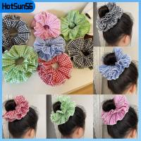 HOTSUN56 ลายสก็อต โลลิต้า ดอกไม้ประดับดอกไม้ อารมณ์ที่ดี อินส์ Scrunchies เชือกมัดผม ที่คาดผม