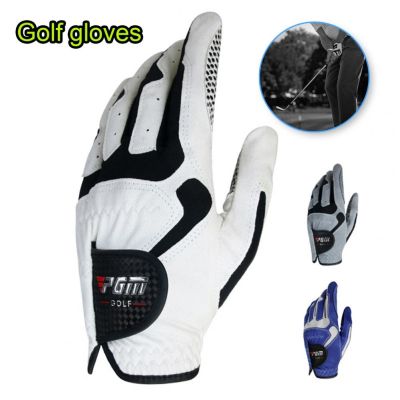 Durable Mens Golf Glove Microfiber Faux Leather Golf Gloves Washable No Odor Stable Performance Men Golf Glove