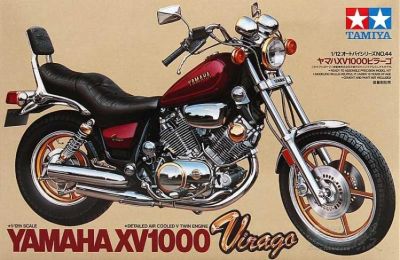 1/12 Tamiya ชุดของเล่นโมเดลรถยนต์ของเล่นประกอบเองแบบสถิตของยามาฮ่าวีราโก้รถจักรยานยนต์ XV1000 #14044