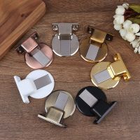 1PC Strong Magnetic Door Stop Holder Stainless Steel Floor Mount Self Adhesive Door Stopper Anti-corrosion Household hardware Decorative Door Stops