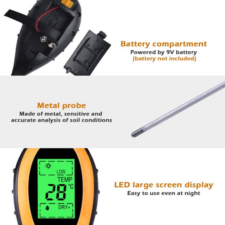 4in1-เครื่องวัดค่าดิน-soil-ph-meter-ความชื้น-อุณหภูมิ-แสง-เครื่องวัดดิน-ระบบดิจิตอล-soil-survey-instrument