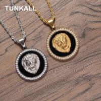 Round Shape Bling Bling Fashion Stainless Animal Pendants Necklace For Men And Women SN261