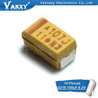 10 ชิ้น A 3216 100uF 6.3V 6V3 107 107J ตัวเก็บประจุแทนทาลัม SMD