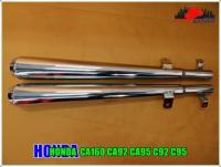 HONDA CA160 CA92 CA95 C92 C95 EXHAUST MUFFLER (1 PAIR) (MB) "CHROME" // ท่อไอเสีย ท่อคู่ ชุบโครเมี่ยม สินค้าคุณภาพดี