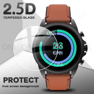 ONM 1-3 Pcs Screen Protector Film For Fossil Gen 6 5 44mm Smart Watch HD Clear 9H Tempered Glass Protection Cover ​Accessories Nails  Screws Fasteners