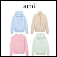 เสื้อกันหนาวพิมพ์ลาย Ami,เสื้อสเวตเตอร์มาใหม่ลาย Love คอกลมปักมีซิปเสื้อสเวตเตอร์มีฮู้ดสำหรับผู้ชายและผู้หญิงพร้อมแจ็กเก็ตเดียวกัน