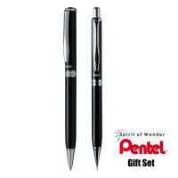 PENTEL ชุดปากกาและดินสอ รุ่น QBA811 (สีดำ)