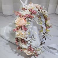 Flower Girls Flower Crown Girls Dress Hair Accessories Wedding Bridal Headband Ornament Kids Children Floral Garlands