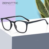 ZENOTTIC 2023 Anti Blue Light Blocking Reading Glasses Wood Grain Original Design Eyewear Computer Square Eyeglasses for Unisex Decanters