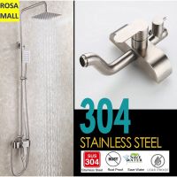 【LZ】✳✹✜  Conjunto do sistema da cabeça do chuveiro do aço inoxidável 304 Torneira quente e fria Qualidade Premium Acessórios do banheiro