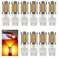 ใหม่10ชิ้น3157 5730 33SMD ไฟเบรครถ LED หลอดไฟถอยหลังแอมเบอร์ไฟท้าย