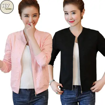 Fashion Short Bomber Jackets Mom Spring Summer Chiffon Sunscreen