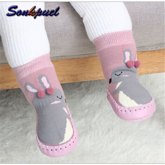 Sonkpuel toddler indoor sock shoes newborn baby socks winter thick terry - ảnh sản phẩm 1