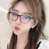 JN IMPRESSION mới Kính phẳng chống ánh sáng xanh Kính trơn nữ phiên bản Hàn Quốc Kính cận thị đa giác âm 100 thumbnail