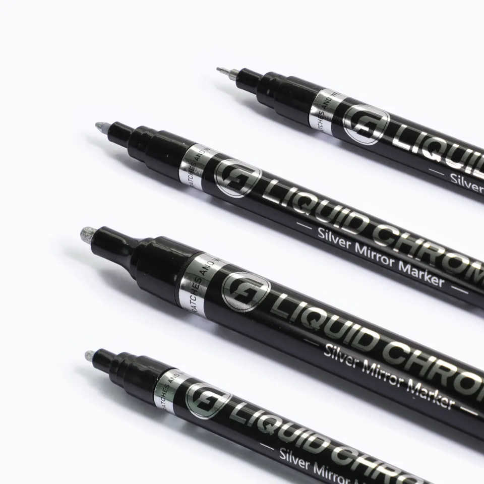 High Gloss Liquid Mirror Chrome Marker Paint Pen 0.7mm 1.0mm