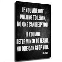 Hilary Hinton Ziglar มุ่งมั่นที่จะเรียนรู้ที่จะสร้างแรงบันดาลใจให้กับผู้เขียนบทผู้มีชื่อเสียงศิลปะบนผนังโปสเตอร์ผ้าใบพิมพ์ลายห้องเรียนที่ทันสมัยห้องห้องนอนห้องครัวที่สวยงามของขวัญเด็กผู้ชายผู้หญิง08x12inch-d ไร้กรอบ