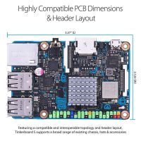 For ASUS Tinker Board RK3288 Quad Core 2GB LPDDR3 Debian 9/Android 6 Development Board Super Firefly Raspberry Pie 4B