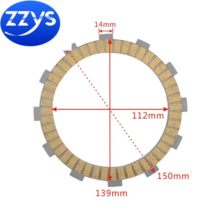 แผ่นแรงเสียดทานจานคลัชมอเตอร์ไซค์สำหรับ-giera-500-saturno-rc600-rc-xrt-600-xrt600สำหรับ-honda-cb350-cb360-cb360g-cb-350-360