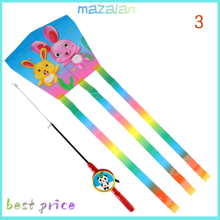 mazalan-ชุดของเล่น88x3-2เซนติเมตรว่าวพิมพ์ลายสำหรับว่าวเด็กของเล่นของเล่นกลางแจ้งเล่นว่าว