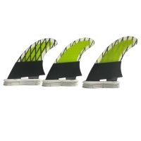 RISECE FCS 2 Carbon Surfboard Fin Double Tabs 2 Surf Quilhas Board Fins Carbon Fiber G3/G5/G7 S/M/L Size Tri Fins 3PC/SET