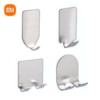 Xiaomi Self Adhesive Stainless Steel Towel Hooks Towel Racks Wall Hooks For Kitchen Bathroom Hanging Hooks Bathroom Accessories