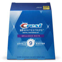 แผ่นฟอกสีฟัน Crest ระดับ 9 - Brillance White -  16 ซอง ติดครั้งละ 30 นาที  ** USA แท้**