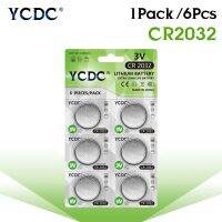 【Eco-friendly】 YCDC 6ชิ้น3โวลต์ปุ่มเซลล์เหรียญ CR2032 DL2032 KCR2032 5004LC ECR2032 Li-Ion นาฬิกาใช้ครั้งเดียว