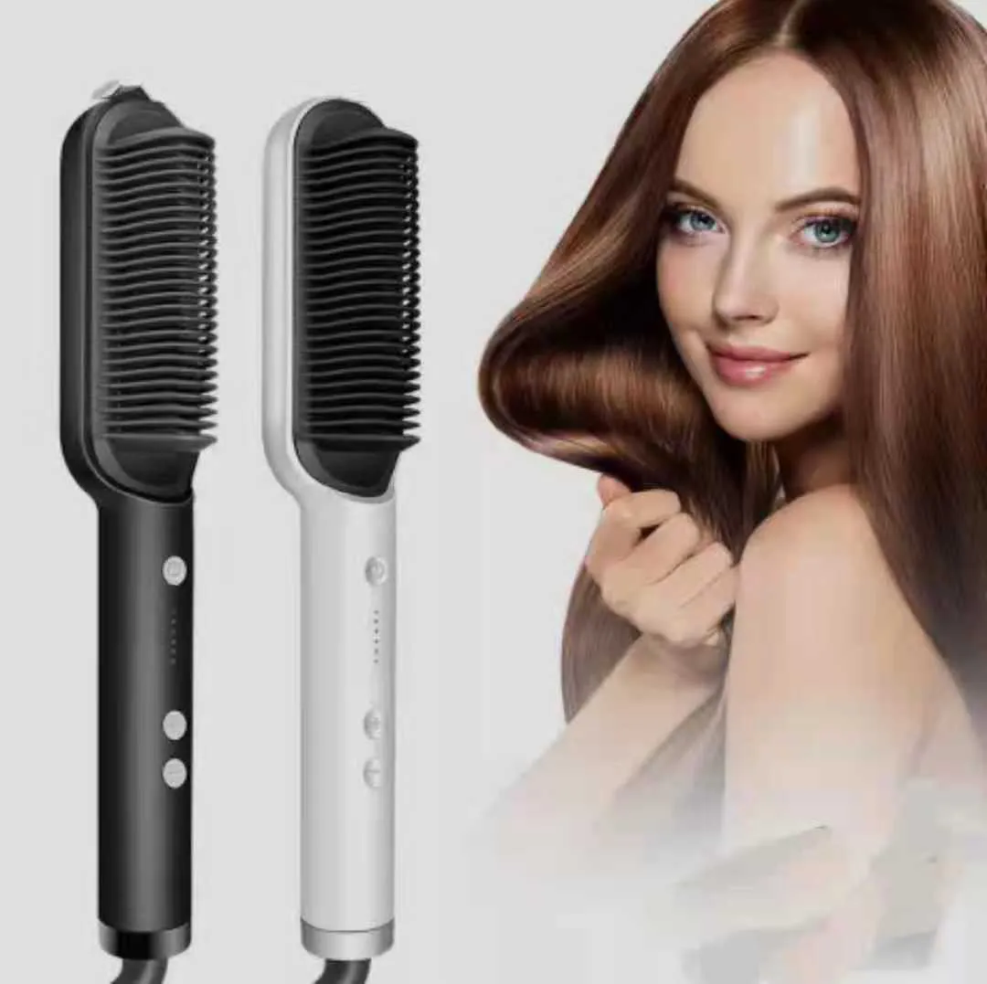 Hair Straightening and Curling Brush with 5 Temperature Gears Electric Hair  Comb for Hair Styling for Women Beard Straightening Brush for Men | Lazada  PH