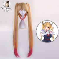 á➤Misscoo Miss kobayashi Dragon Maid Tohru วิกผมยาวตรง ผสม Ombre สําหรับคอสเพลย์