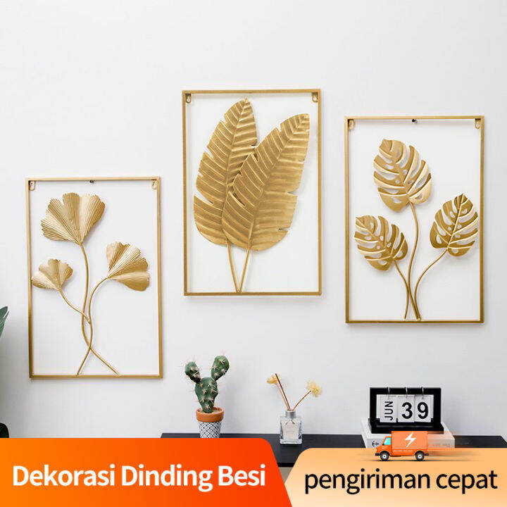 Walldecor dinding besi Hiasan dinding Frame metal gold Pajangan dinding ...