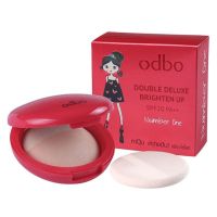 โอดีบีโอ แป้งพัฟ + ไฮไลท์ แป้งเค้ก แป้งเนื้อเค้ก 13g OD611 odbo Double Deluxe Brighten up SPF20 PA++