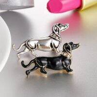 hang qiao shop Cute Enamel Dachshund Dog Animal Brooch Pin Fine Jewelry Gift