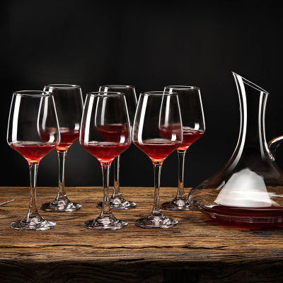 ชุดแก้วไวน์สุดสร้างสรรค์6ขวดแก้วสไตล์ยุโรปแก้วไวน์แดงสำหรับใช้ในครัวเรือน