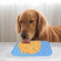 Silicone Dog Lick Pad Mat For Pet Dogs Cats Slow Food Bowls With suction cup Feeding Food Bowl Dog Slow Feeders Treat Dispensing