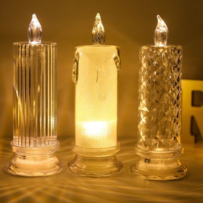 LED Candle Lights Night light Romantic Electronic Candle Lamp Eid Mubarak Ramadan Decor For Home Atmosphere Warmer Candle Light