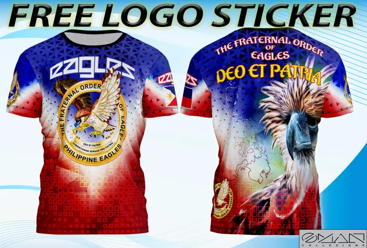 THE FRATERNAL ORDER OF EAGLES FULL SUBLIMATION T-SHIRT (FREE LOGO STICKER)